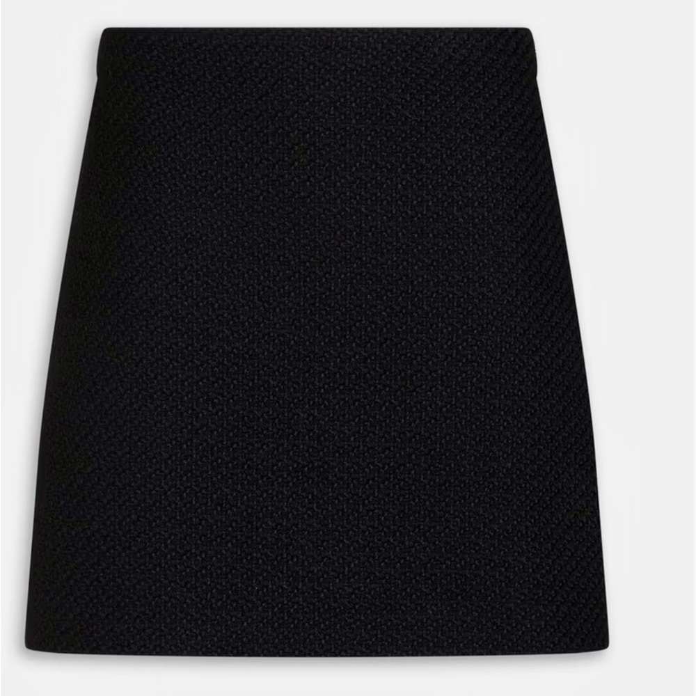 Theory Black A-Line Mini Skirt Cocktail